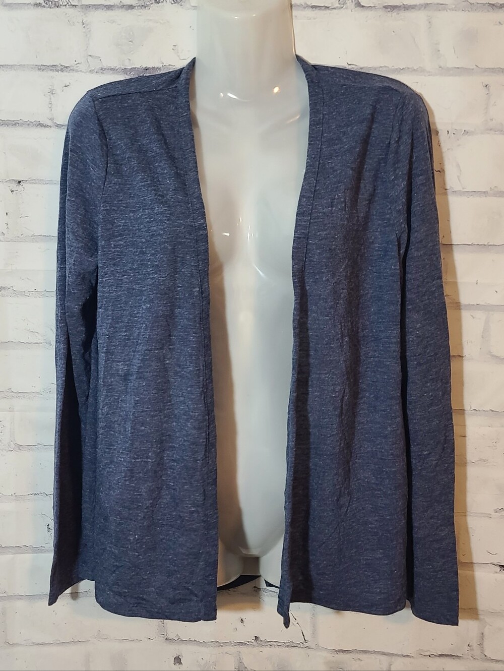 Old Navy Women’s Blue Solid Knit Open Front Long Sleeve Cardigan Sweater M